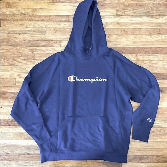Champion Navy Blue Hoodie Women’s Size XL - Picture 1 of 8